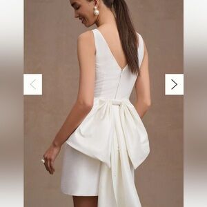 Sachin & Babi Archie V-Neck Back-Bow Mini Dress